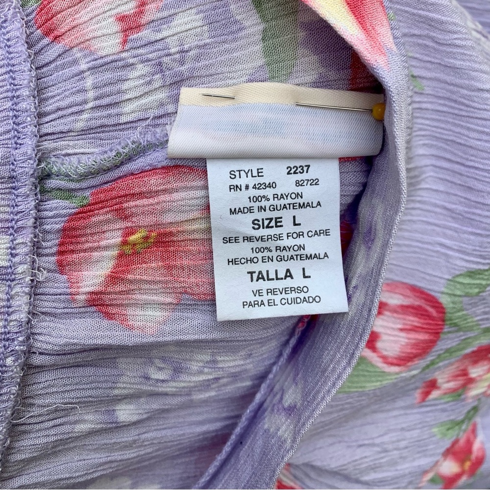 Lavender Floral Midi Skirt - Picture 5 of 8